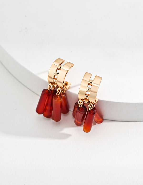 Agate Dangle Earrings