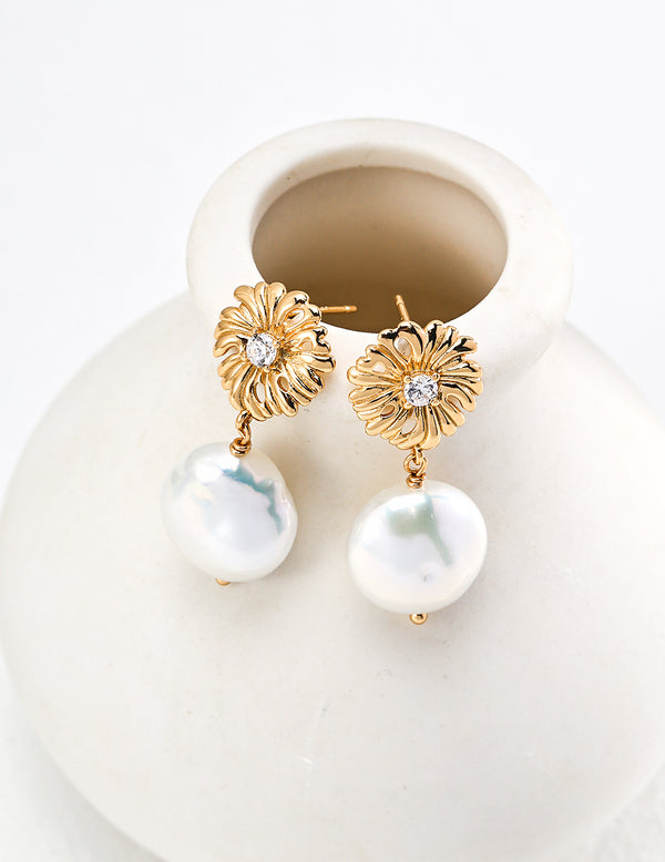 Baroque Pearl Drop Earrings