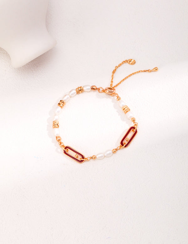 Drop Glazed Pearl Bracelet