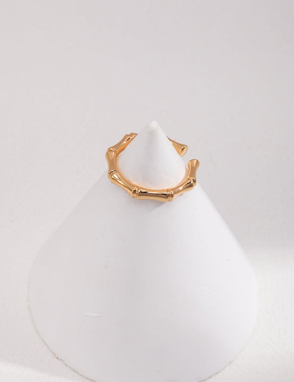 Sterling Silver Bamboo-Shaped Ring