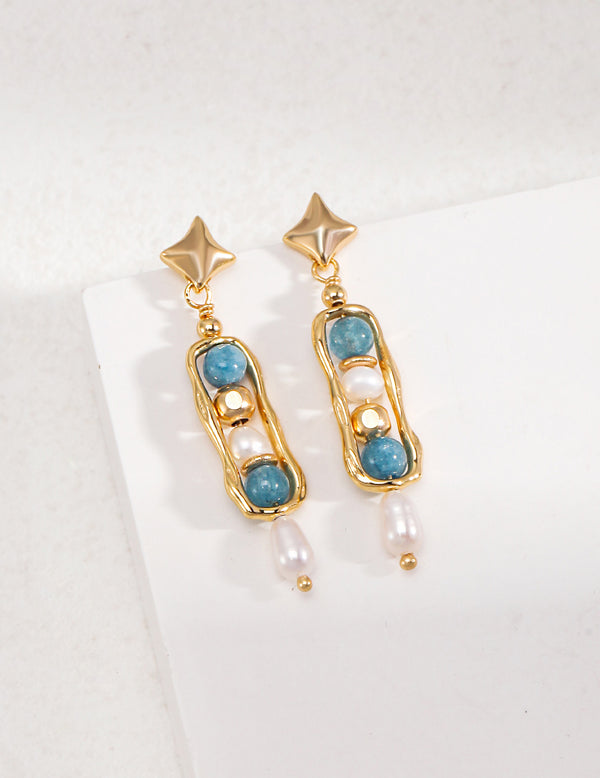 Tianhe Stone Pearl Earrings